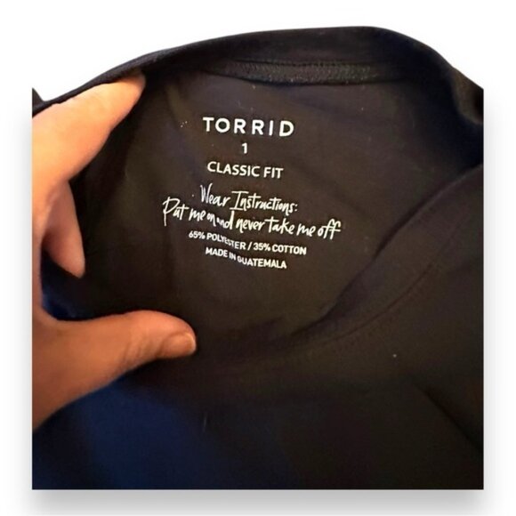 Women’s torrid 1 Black Everyday Tee - Signature Jersey Graphic Tee 14 16 1X 1XL - Picture 9 of 10